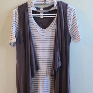 Two piece jacket and top.  Lightweight